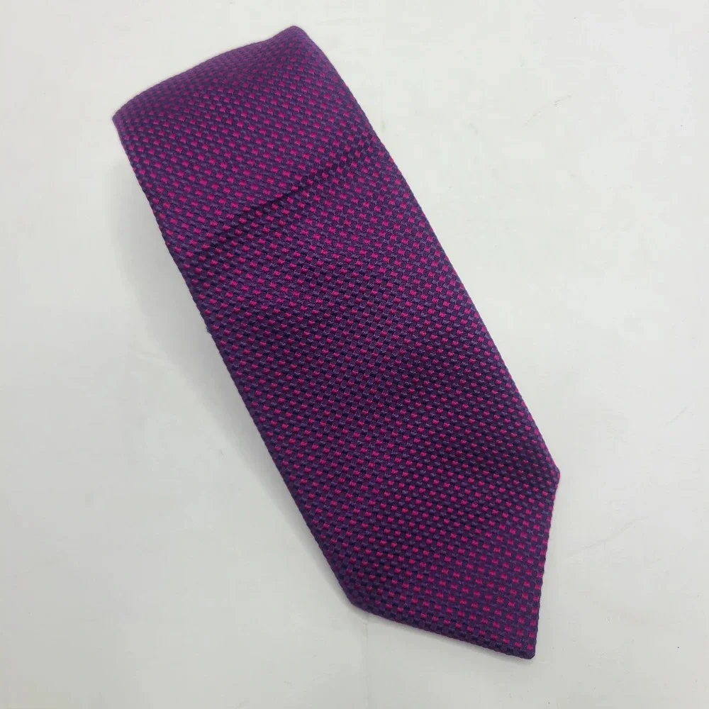Thomas Pink Purple Geometric Silk Tie Made In England Necktie 3in